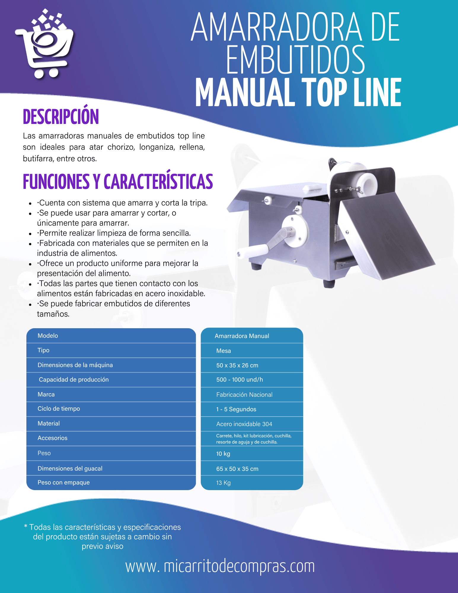 Amarradora Manual Top Line - Imagen 2