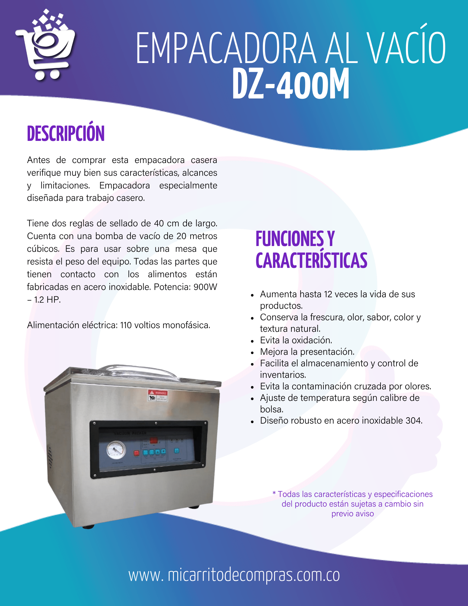 DZ-400-M - Imagen 2